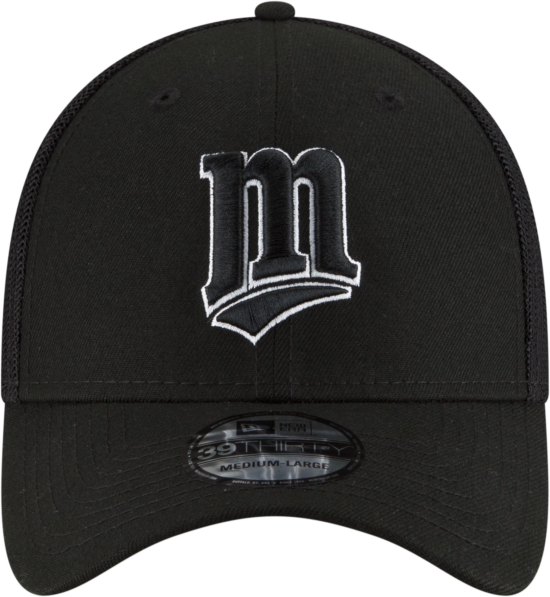New Era Men's Minnesota Twins Black 39Thirty Stretch Fit Hat product image