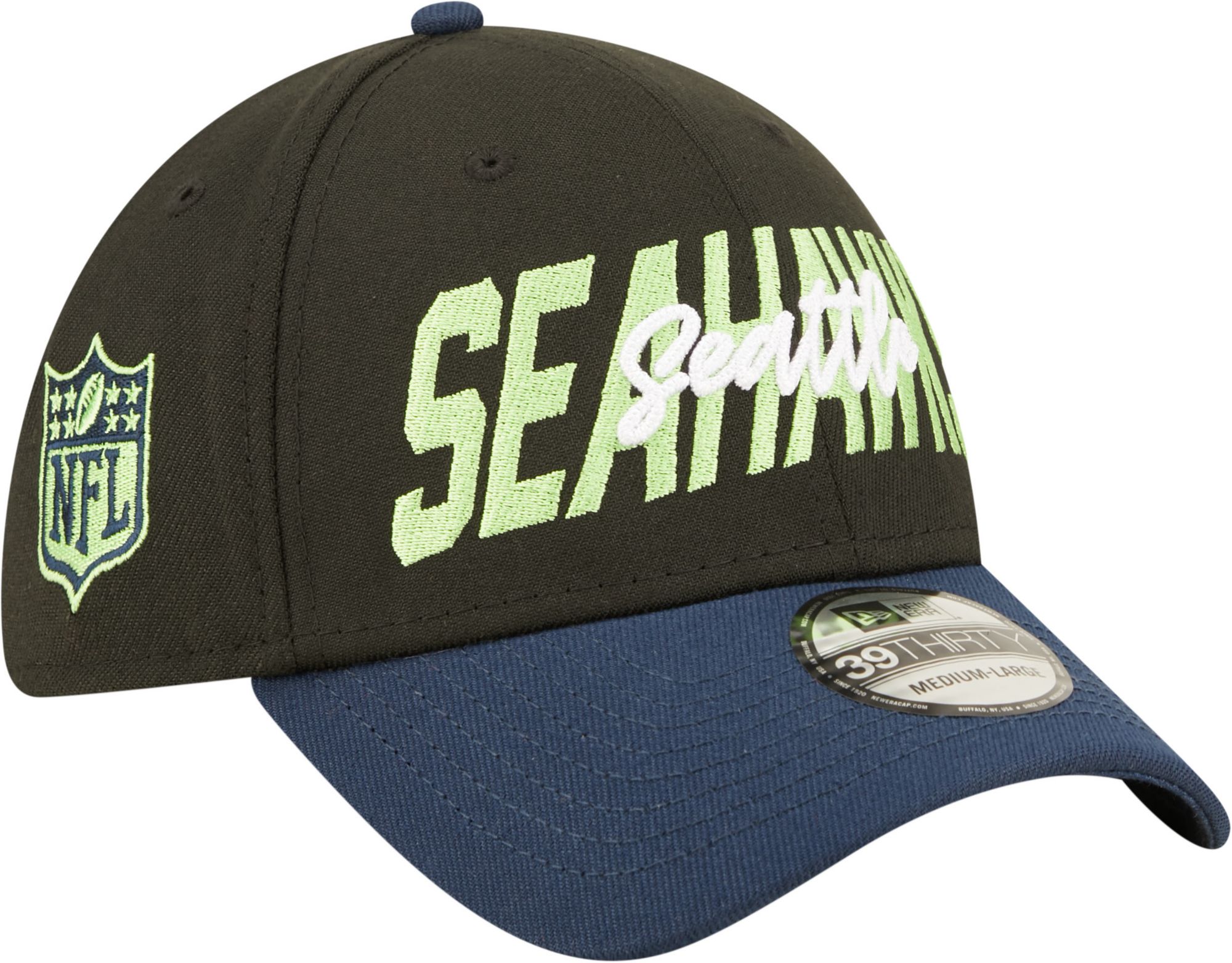New Era Men's Seattle Seahawks 2022 NFL Draft 39Thirty Black Stretch Fit Hat product image