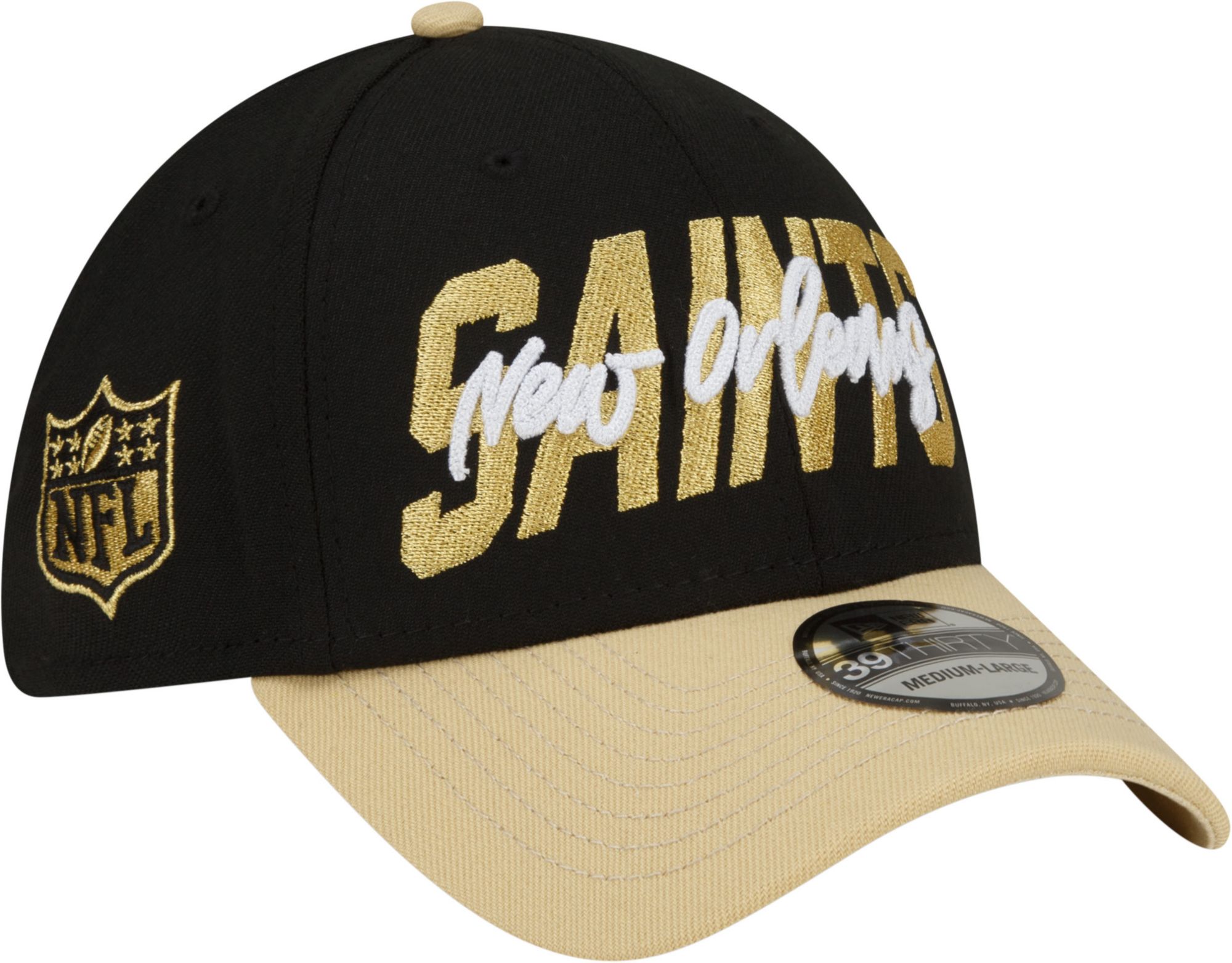 New Era Men's New Orleans Saints 2022 NFL Draft 39Thirty Black Stretch Fit Hat product image