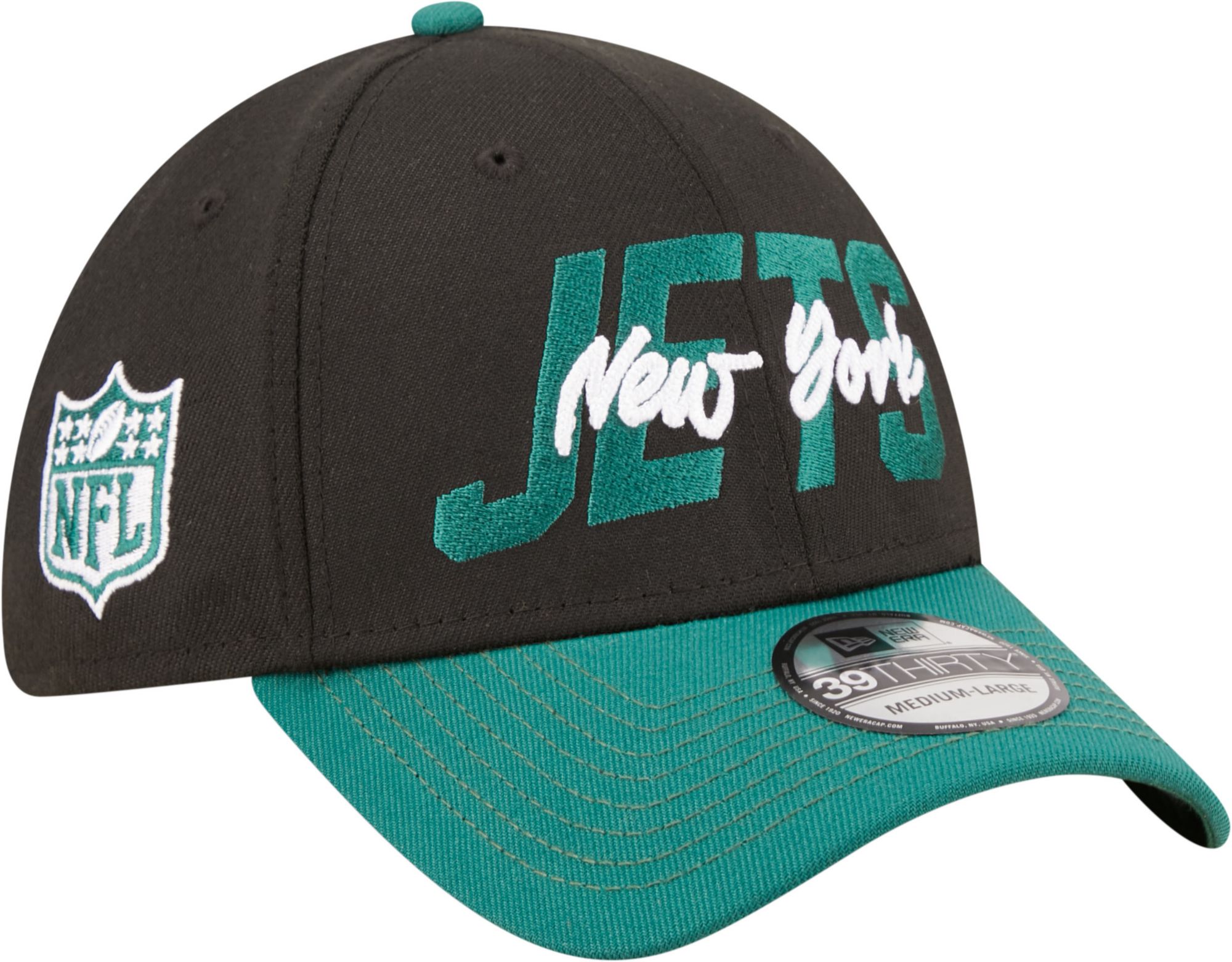 New Era Men's New York Jets 2022 NFL Draft 39Thirty Black Stretch Fit Hat product image