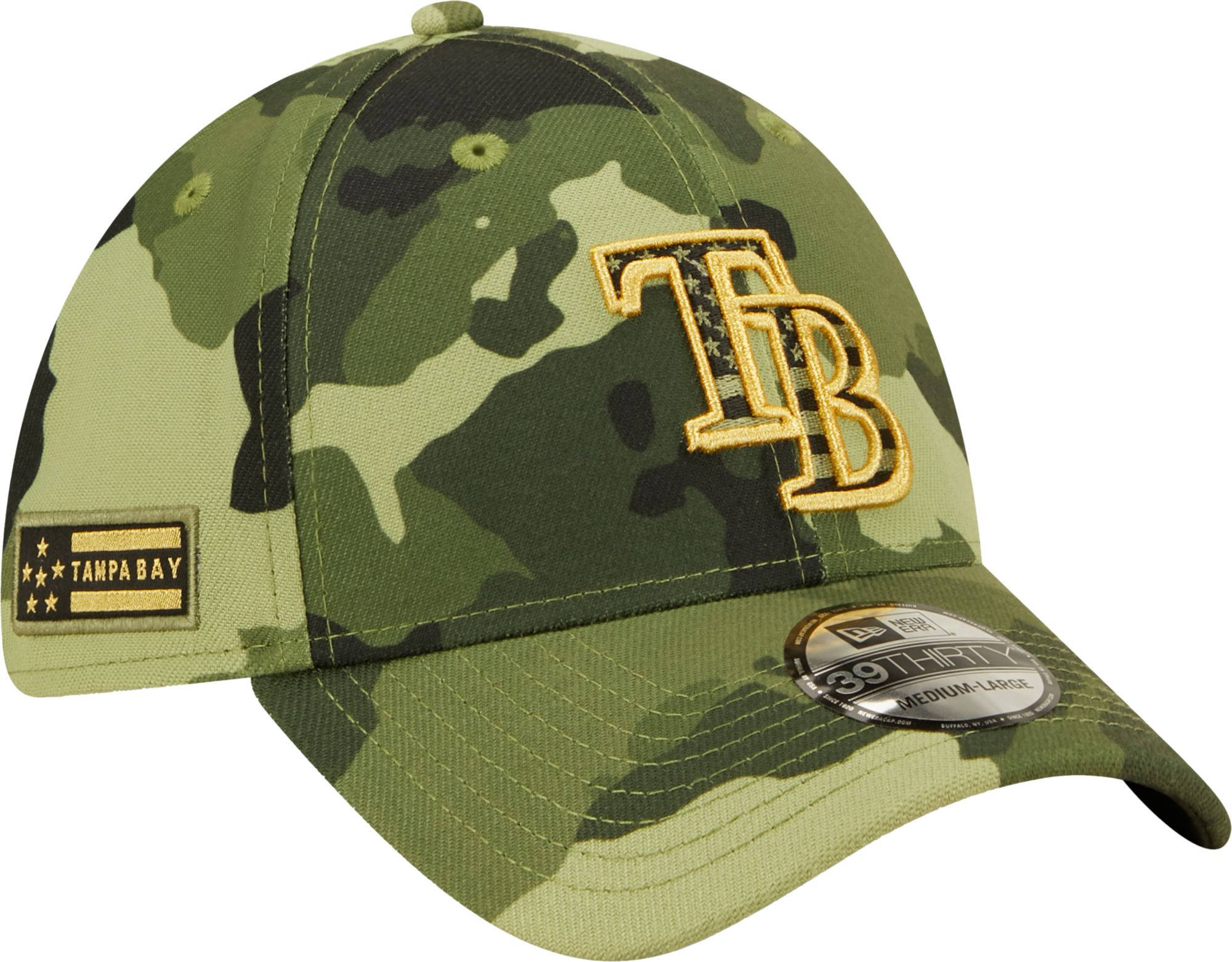 New Era Men's Armed Forces Day 2022 Tampa Bay Rays Camo 39Thirty Stretch Fit Hat product image