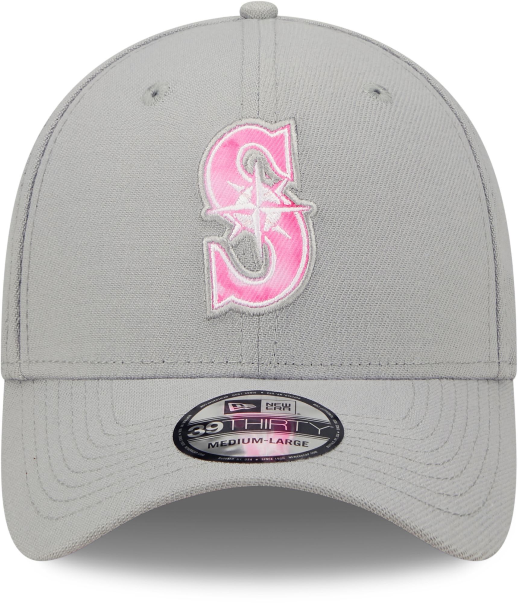 New Era Men's Mother's Day '22 Seattle Mariners Grey 39Thirty Stretch Fit Hat product image