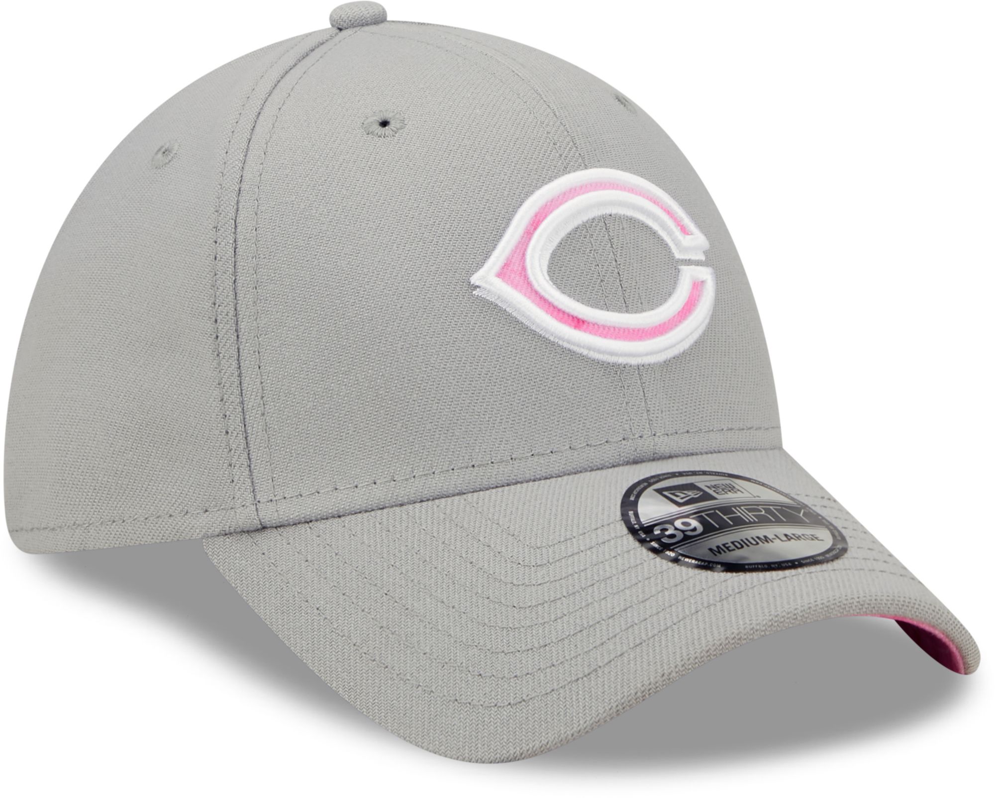 New Era Men's Mother's Day '22 Cincinnati Reds Grey 39Thirty Stretch Fit Hat product image