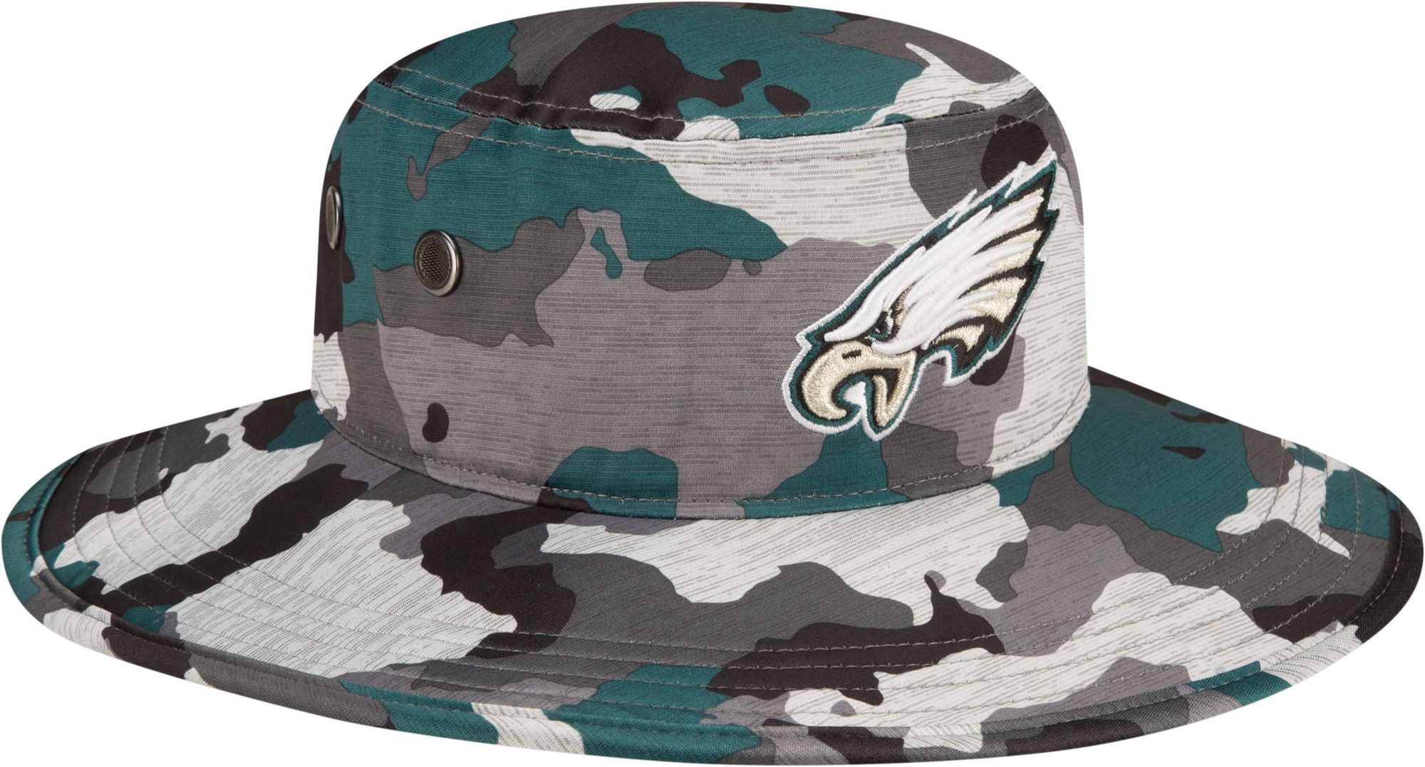 New Era Men's Philadelphia Eagles Training Camp 2022 Sideline Panama Camouflage Bucket Hat product image