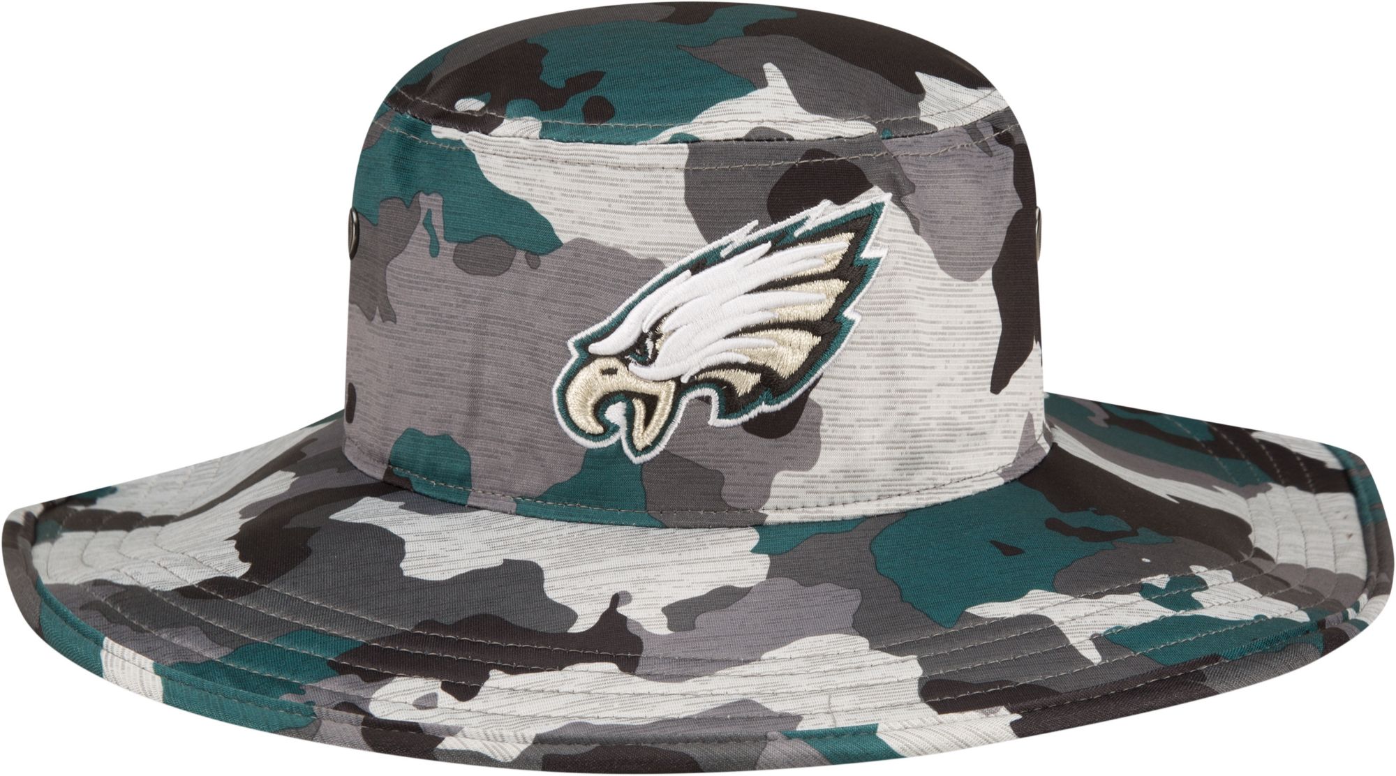 New Era Men's Philadelphia Eagles Training Camp 2022 Sideline Panama Camouflage Bucket Hat product image