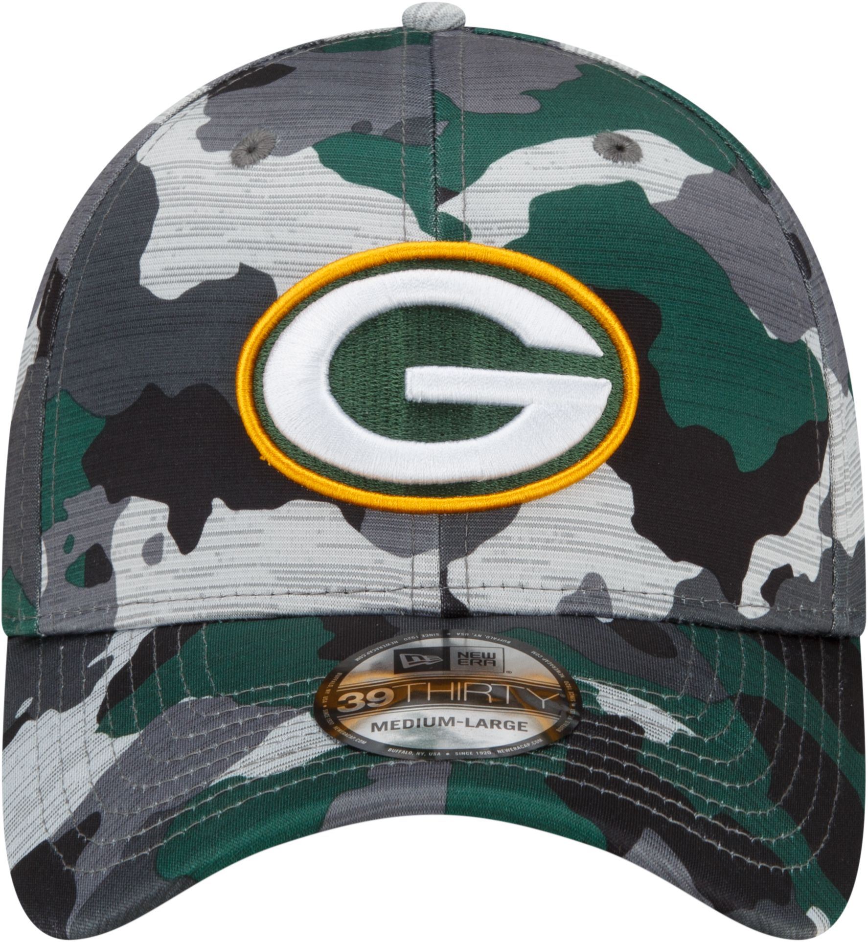 New Era Men's Green Bay Packers Sideline Training Camp 2022 Camouflage 39Thirty Stretch Fit Hat product image