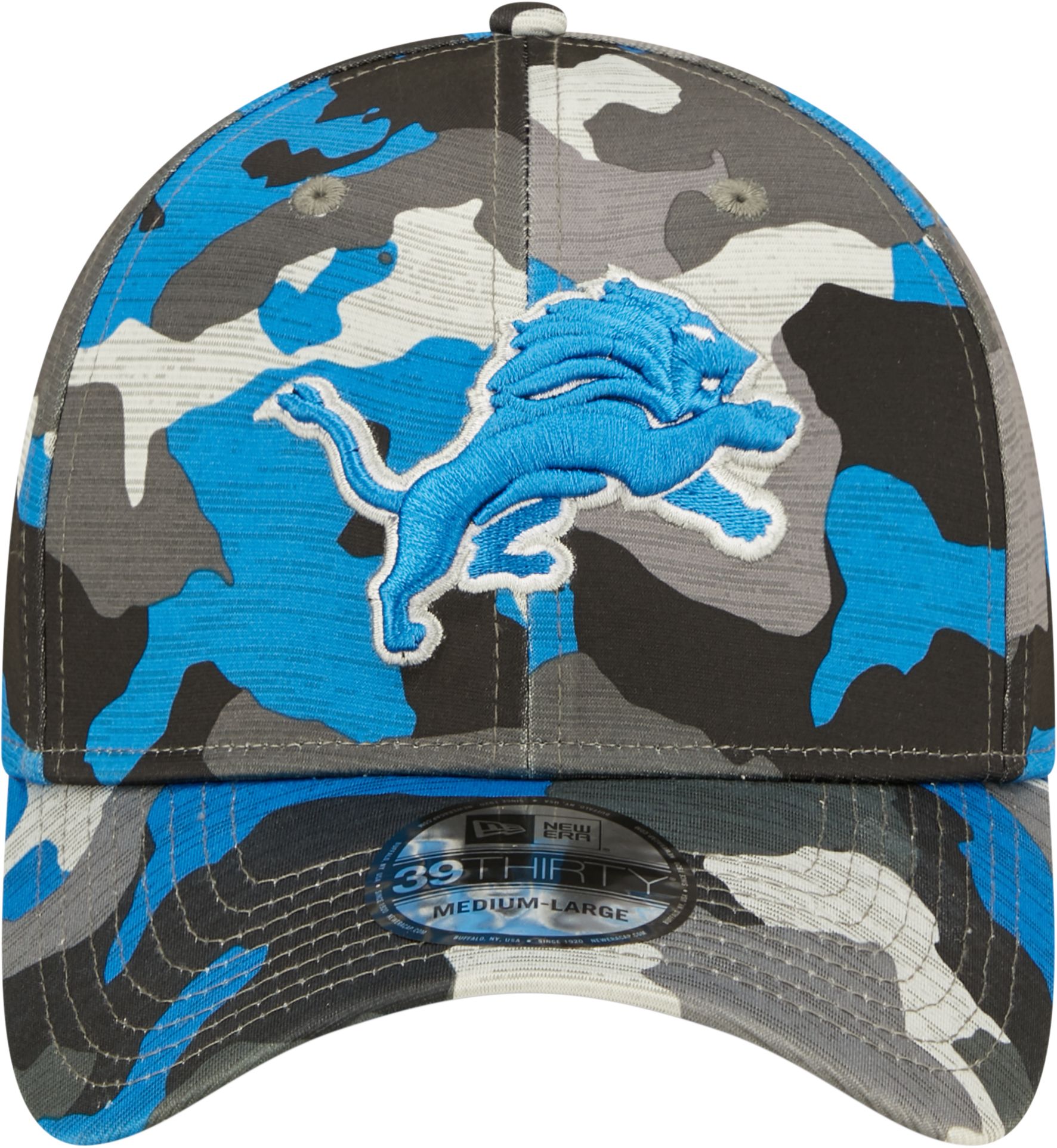 New Era Men's Detroit Lions Sideline Training Camp 2022 Camouflage 39Thirty Stretch Fit Hat product image
