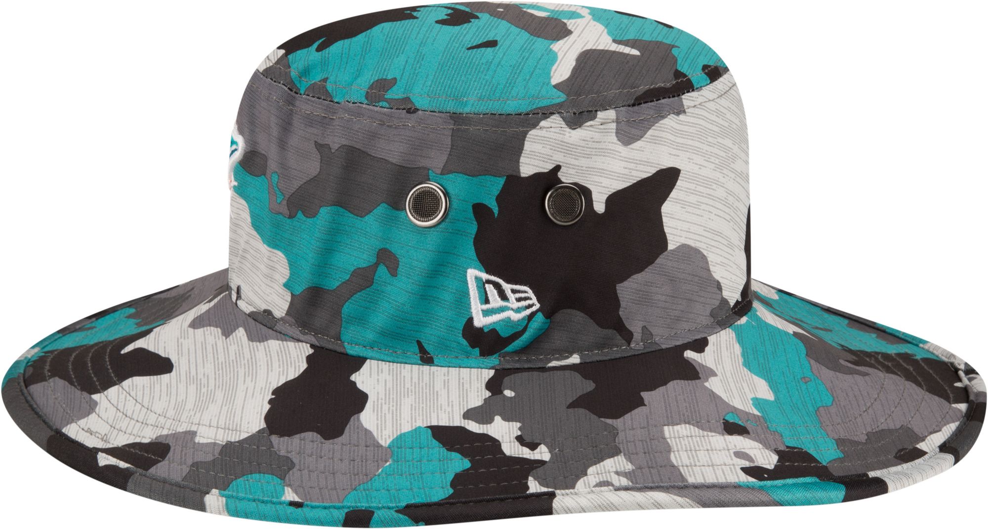 New Era Men's Miami Dolphins Training Camp 2022 Sideline Panama Camouflage Bucket Hat product image