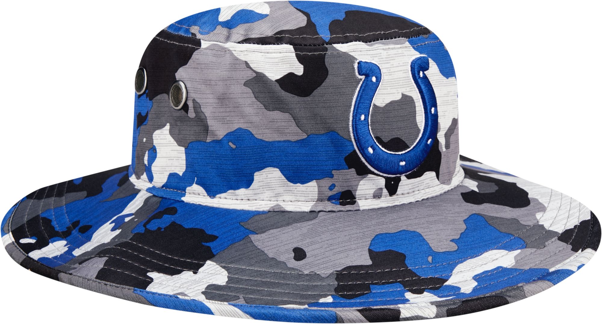 New Era Men's Indianapolis Colts Training Camp 2022 Sideline Panama Camouflage Bucket Hat product image