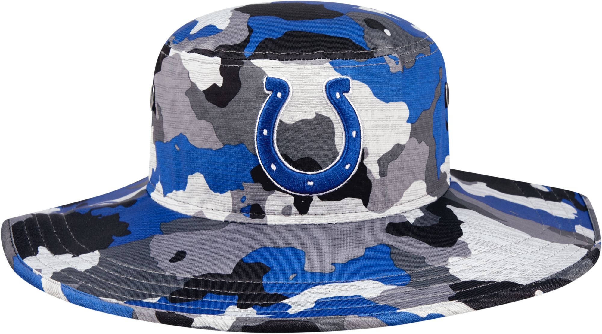 New Era Men's Indianapolis Colts Training Camp 2022 Sideline Panama Camouflage Bucket Hat product image