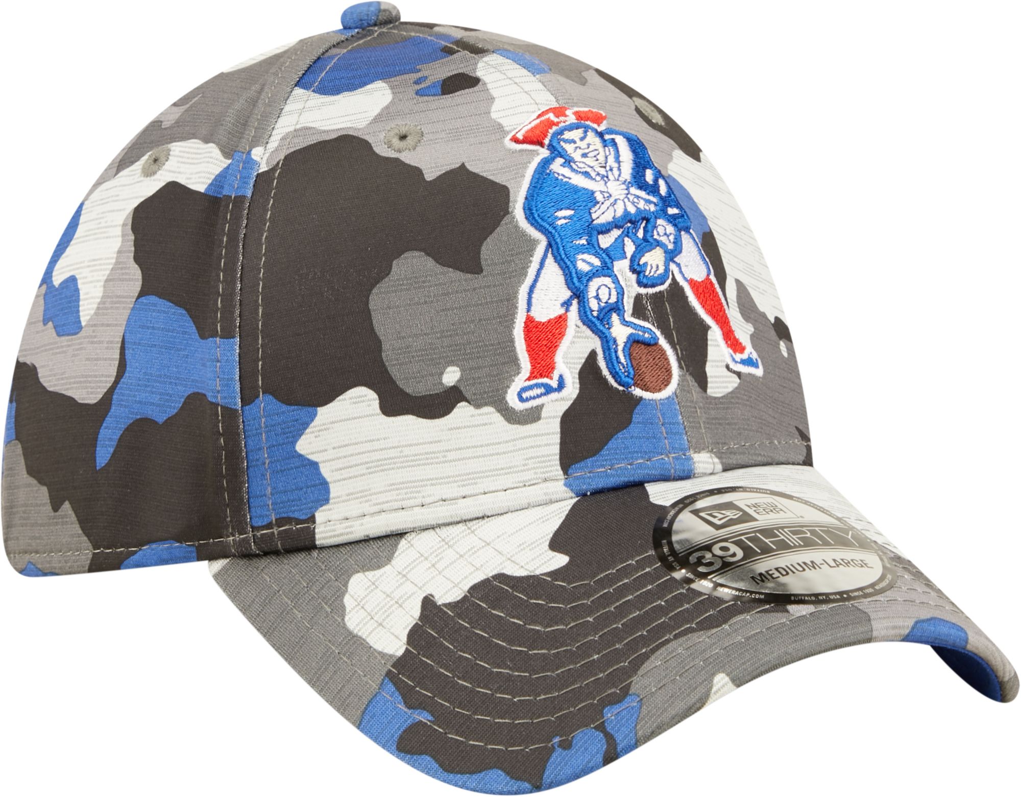 New Era Men's New England Patriots Sideline Training Camp 2022 Camouflage 39Thirty Stretch Fit Hat product image