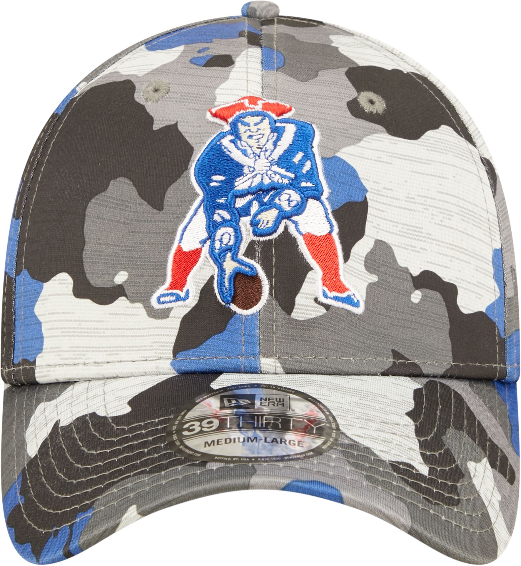 New Era Men's New England Patriots Sideline Training Camp 2022 Camouflage 39Thirty Stretch Fit Hat product image