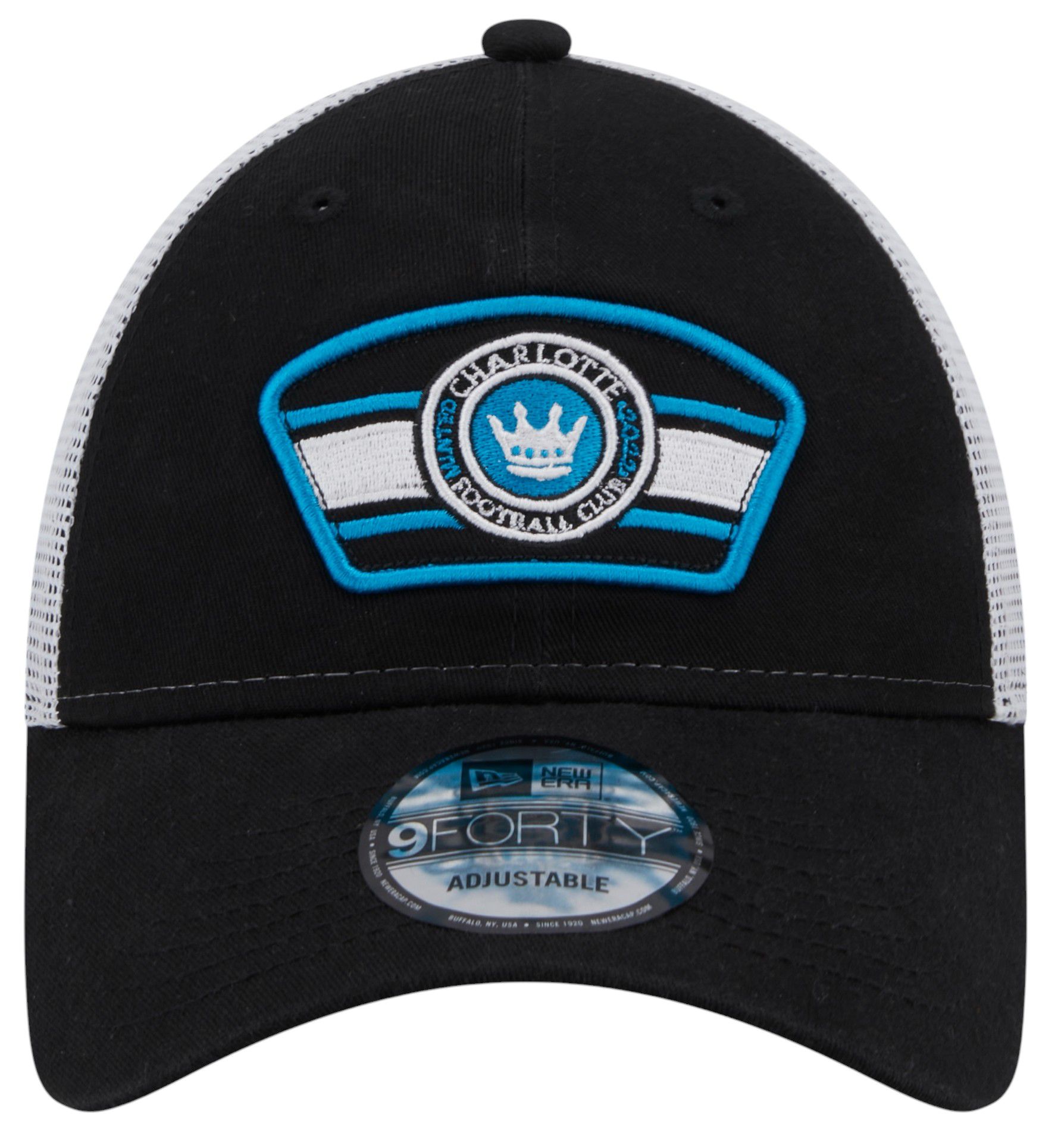 New Era Adult Charlotte FC Blue Logo 9Forty Trucker Adjustable Hat product image
