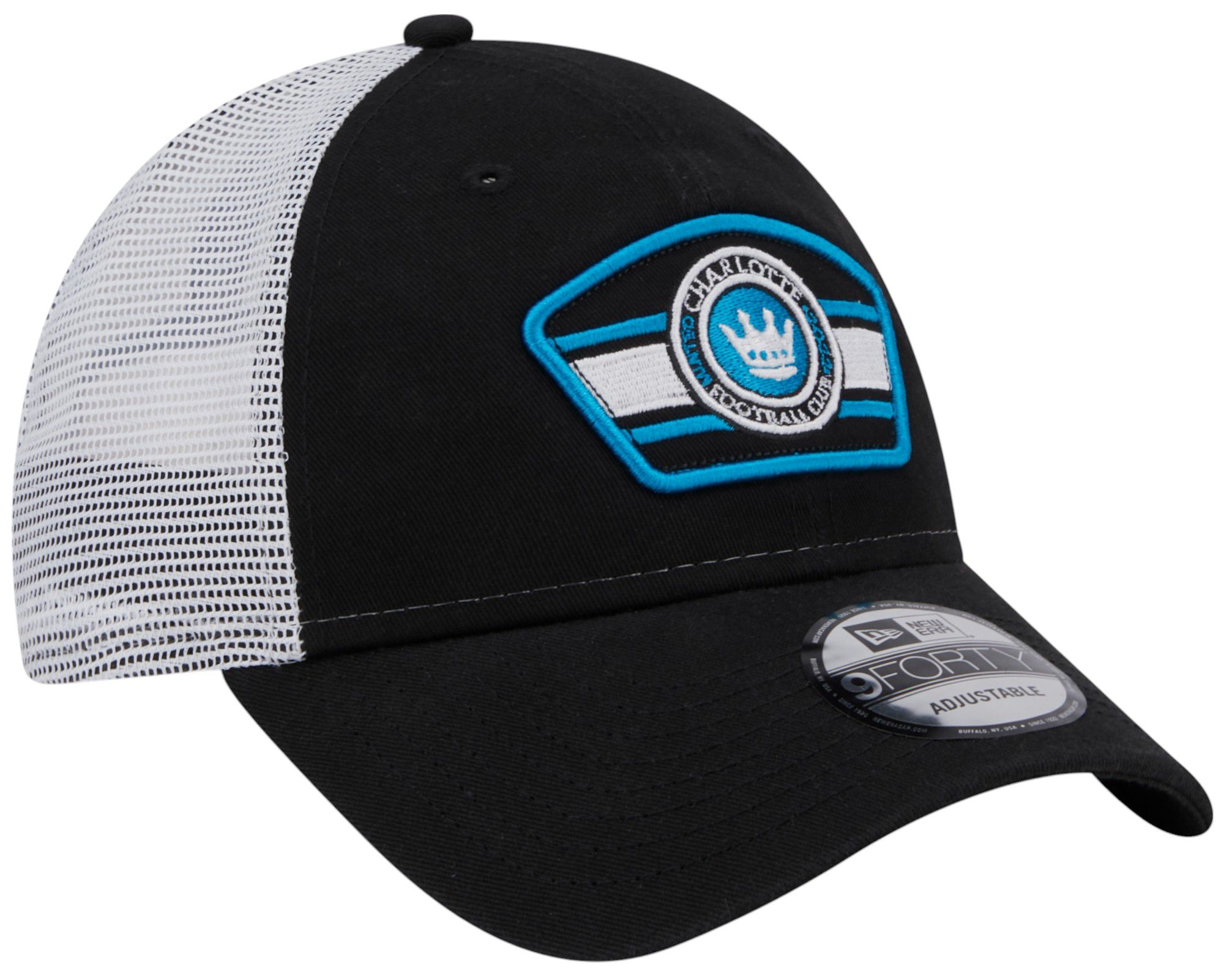 New Era Adult Charlotte FC Blue Logo 9Forty Trucker Adjustable Hat product image