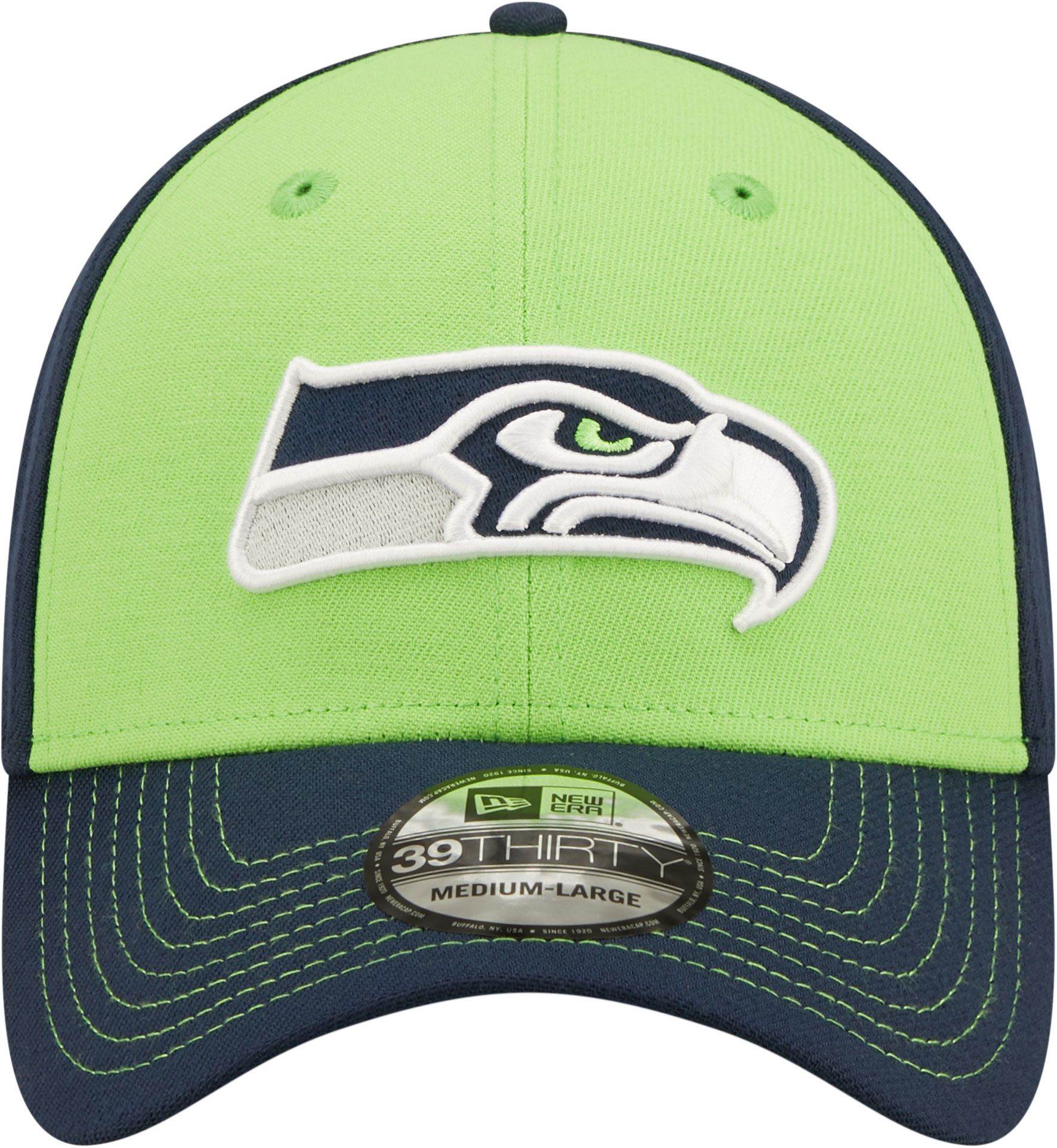 New Era Men's Seattle Seahawks Classic Navy 39Thirty Stretch Fit Hat