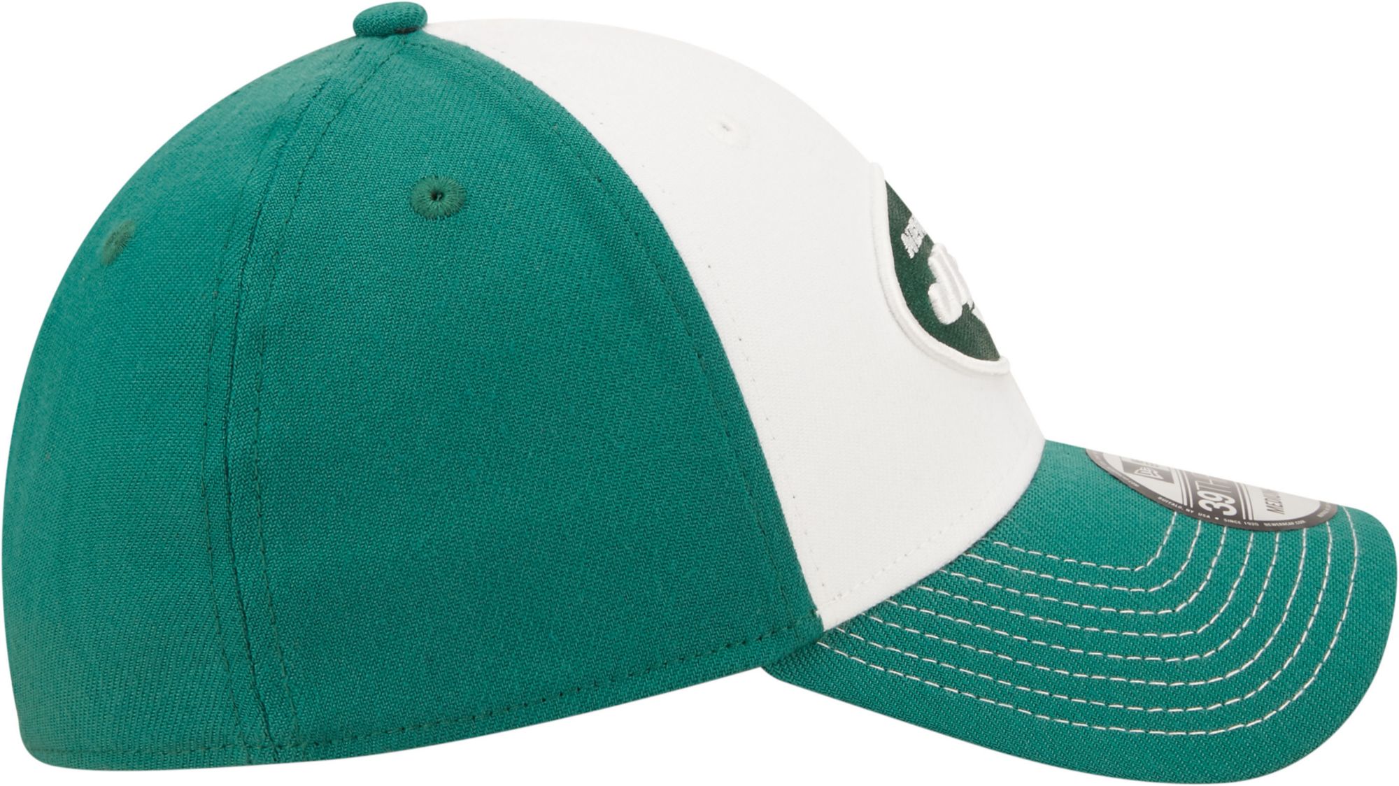 New Era Men's New York Jets Classic Green 39Thirty Stretch Fit Hat