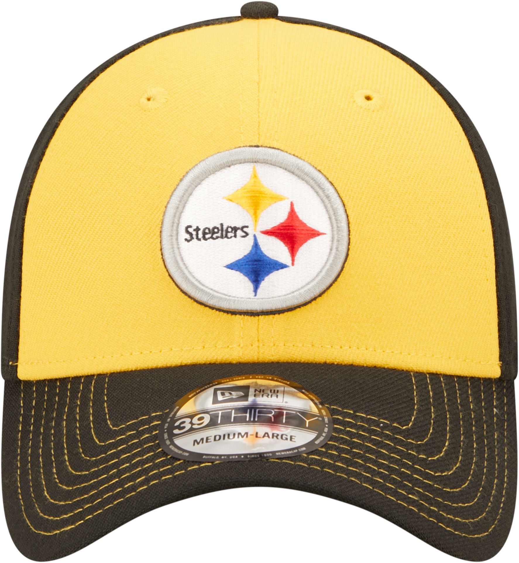 New Era Men's Pittsburgh Steelers Classic Black 39Thirty Stretch Fit Hat