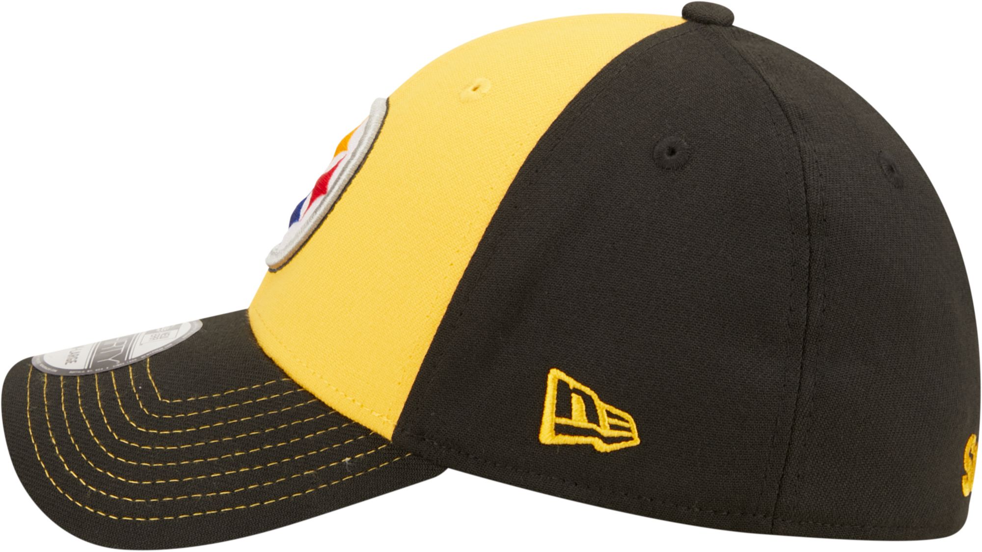 New Era Men's Pittsburgh Steelers Classic Black 39Thirty Stretch Fit Hat