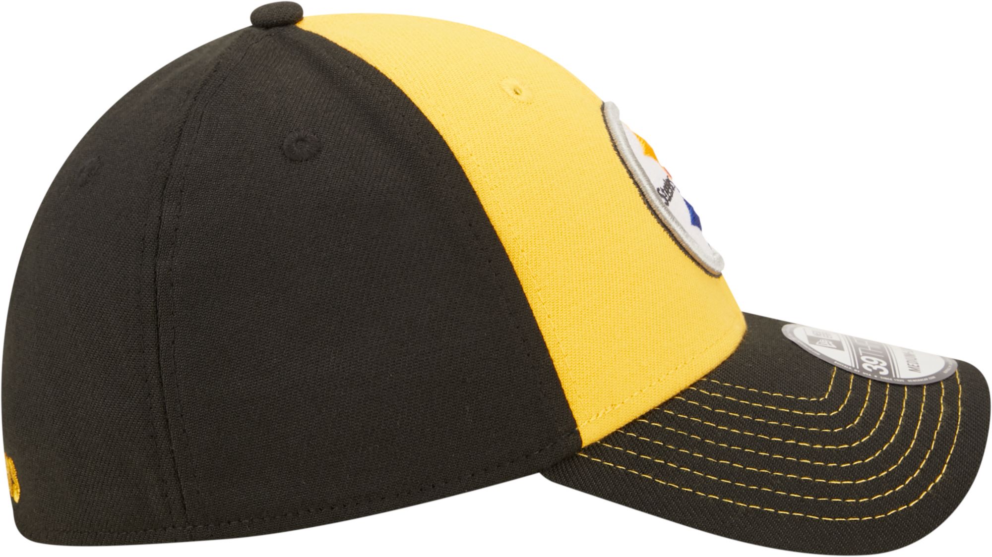 New Era Men's Pittsburgh Steelers Classic Black 39Thirty Stretch Fit Hat