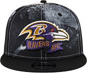 New Era Men's Baltimore Ravens Sideline Ink Dye 9Fifty Black Adjustable Hat product image