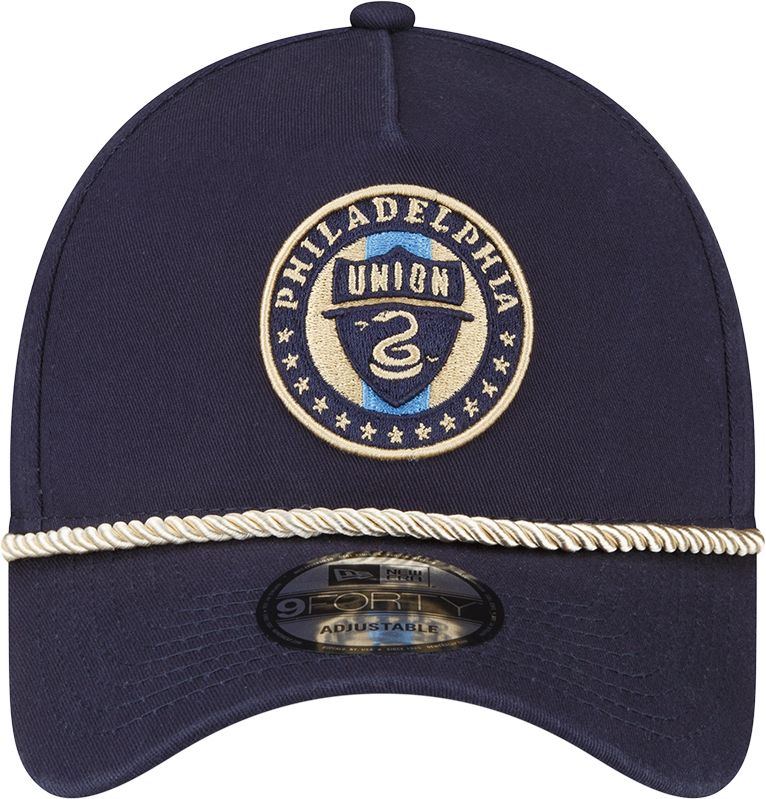 New Era Adult Philadelphia Union 2023 9Forty Logo Navy Adjustable Hat