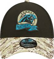 New Era Men's Carolina Panthers Salute to Service Black 9Forty Adjustable Trucker Hat product image