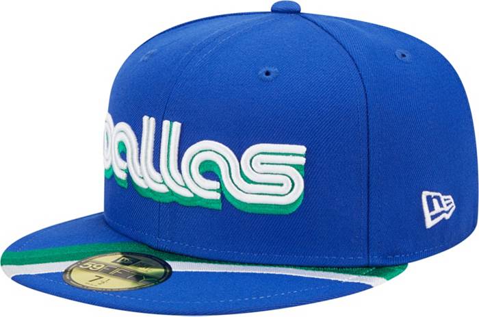 Men's New Era White Dallas Mavericks Throwback Satin 59FIFTY Fitted Hat