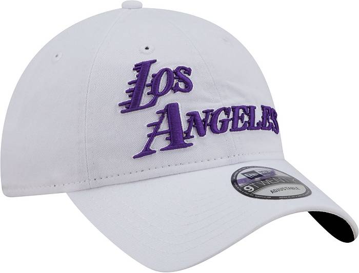 Men's Los Angeles Lakers New Era Black 9FORTY Adjustable Hat