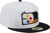 New Era Men's Pittsburgh Steelers State 59Fifty White/Black Fitted Hat product image