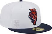 New Era Men's Chicago Bears State 59Fifty White/Navy Fitted Hat product image