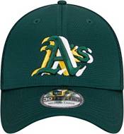 New Era Men's Oakland Athletics Dark Green 39THIRTY Overlap Stretch Fit Hat product image