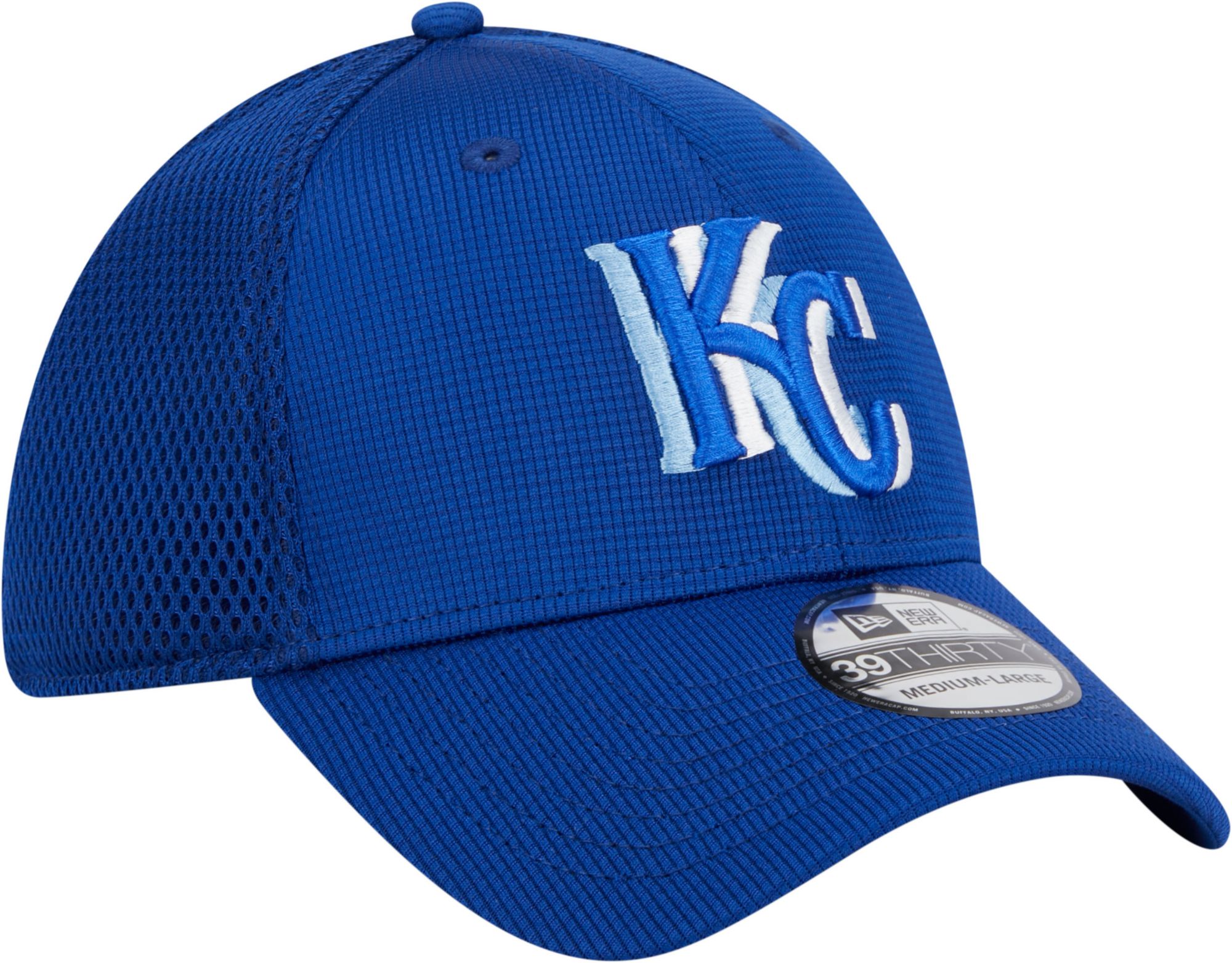 New Era Youth Kansas City Royals Blue 39THIRTY Overlap Stretch Fit Hat product image