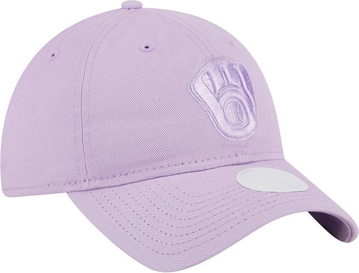 Milwaukee Brewers New Era Women's Preppy Pinstripe 9TWENTY Adjustable Hat -  Navy
