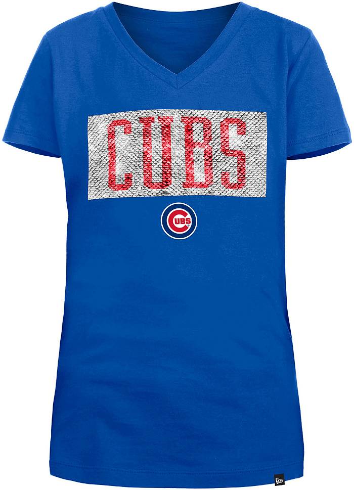 New Era Men's Chicago Cubs Pinstripe T-Shirt in Off White - Size Small