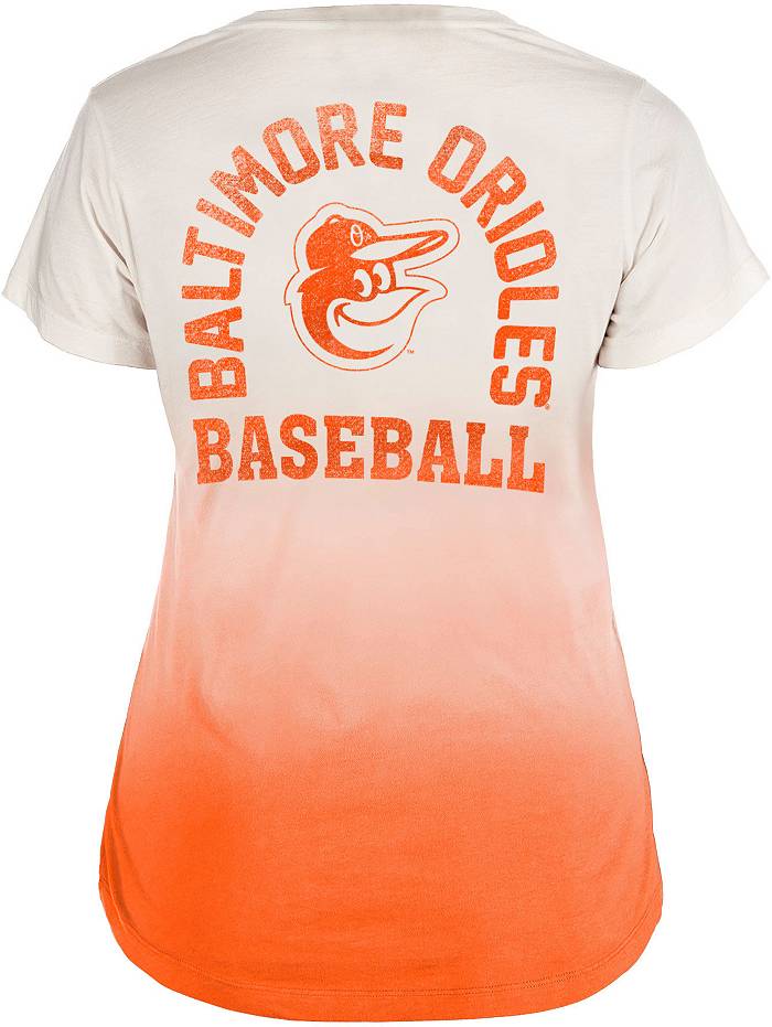 Mlb Baltimore Orioles Women's Short Sleeve V-neck Fashion T-shirt
