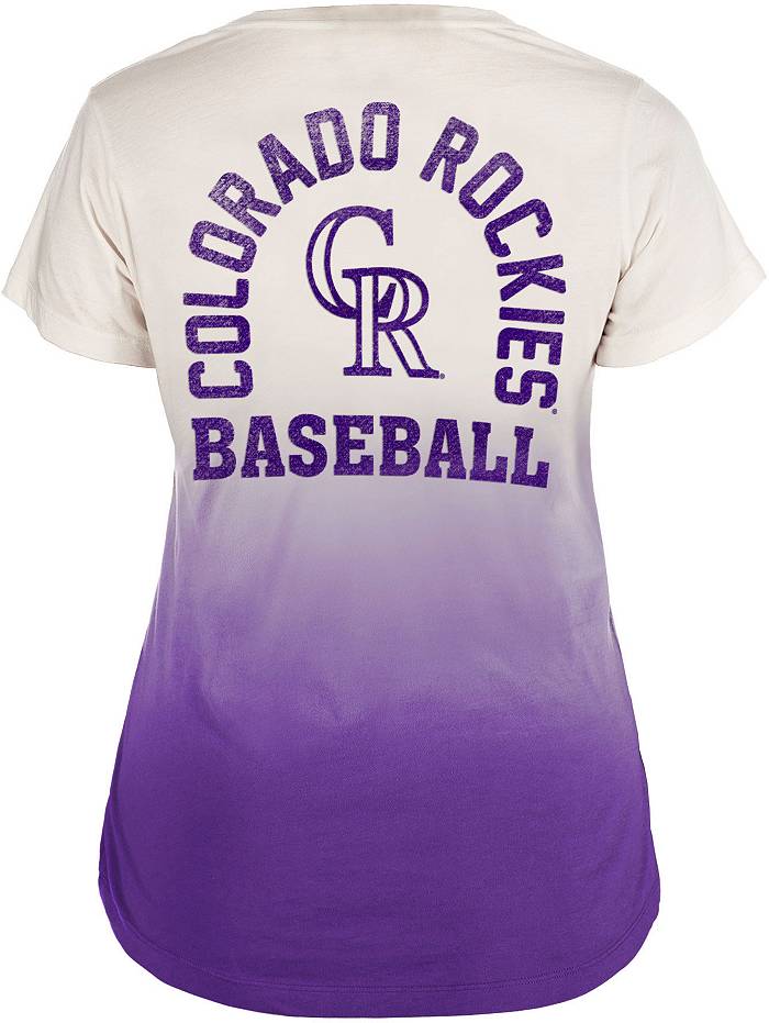 47 Women's Colorado Rockies Cream Retro Daze 3/4 Raglan Long Sleeve T-Shirt