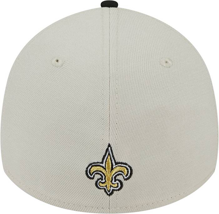 New Era Orleans Saints White/Black 2019 NFL Sideline Home Official 39THIRTY 1970s Flex Hat Size: Medium/Large