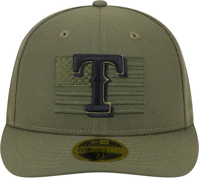Texas Rangers 2023 Armed Forces Day 59FIFTY Olive New Era Fitted Hat