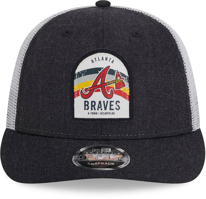 Women's Profile Navy Atlanta Braves Plus Size Arch Logo T-Shirt