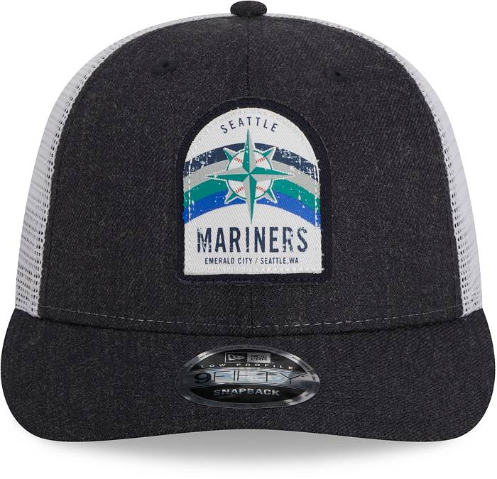 Men's New Era White Seattle Mariners Perforated Pivot 9TWENTY Adjustable Hat