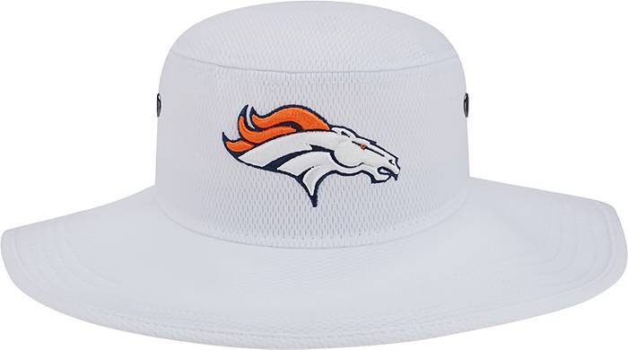 New Era Men's Denver Broncos Training Camp White Panama Bucket Hat