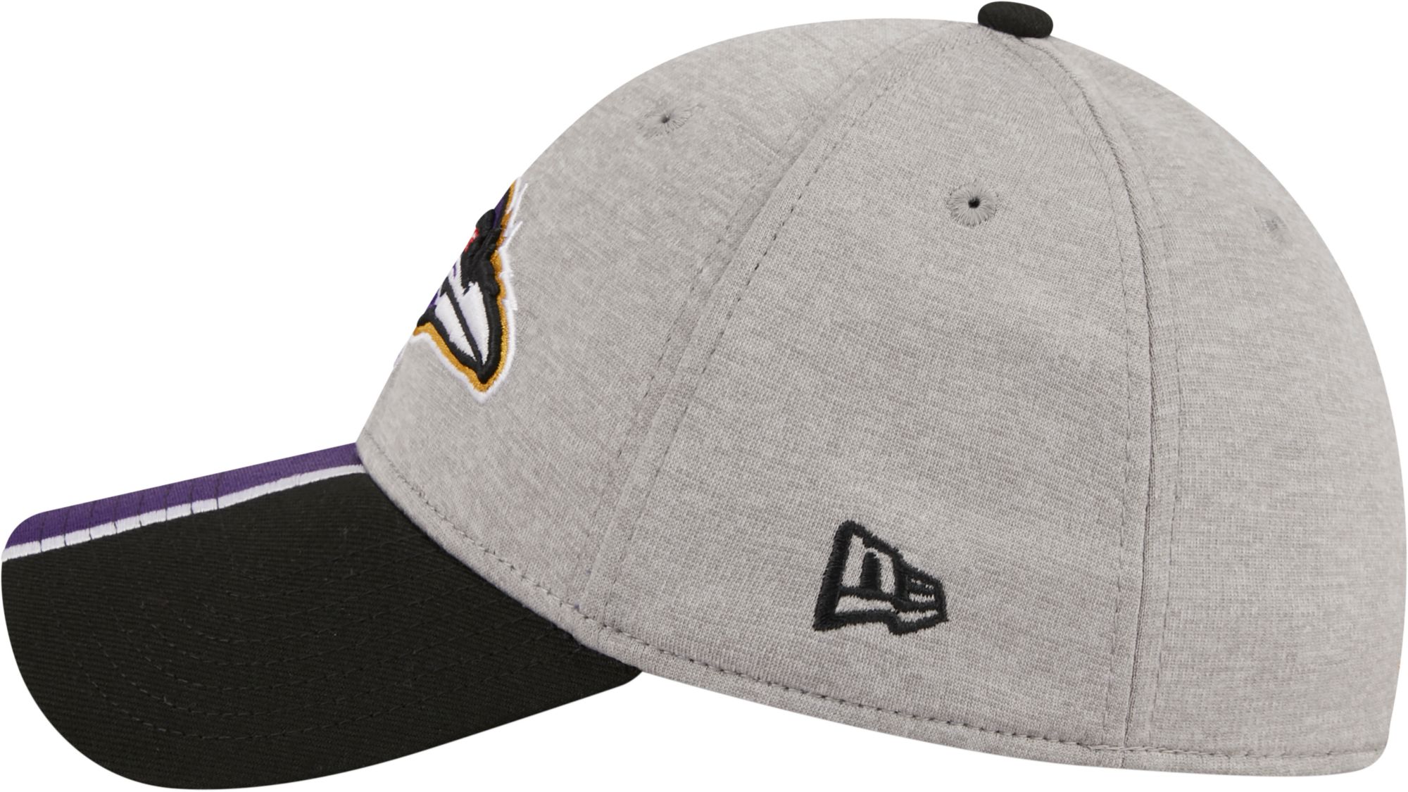 New Era Men's Baltimore Ravens Stripe Grey 39Thirty Stretch Fit Hat