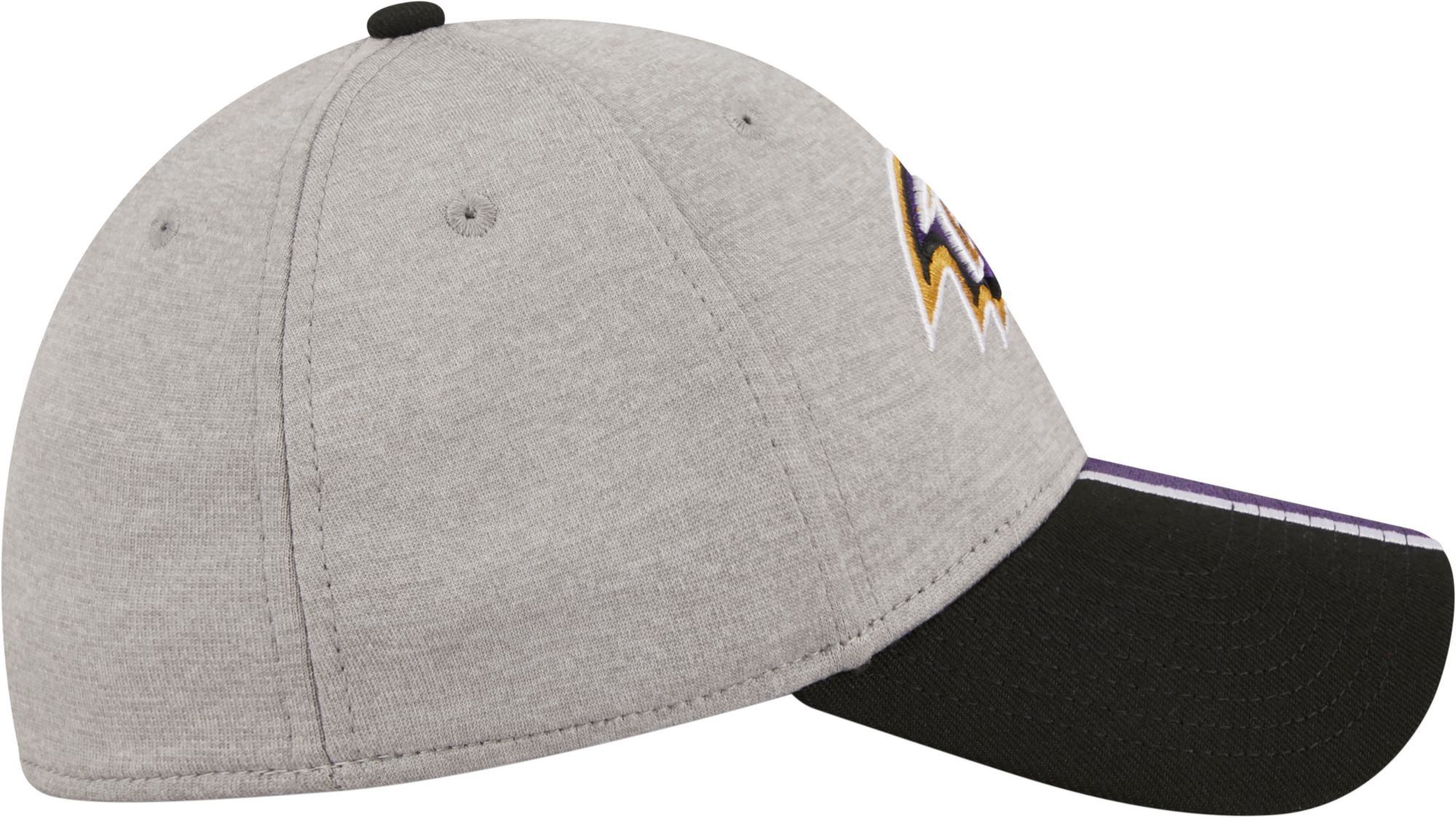 New Era Men's Baltimore Ravens Stripe Grey 39Thirty Stretch Fit Hat