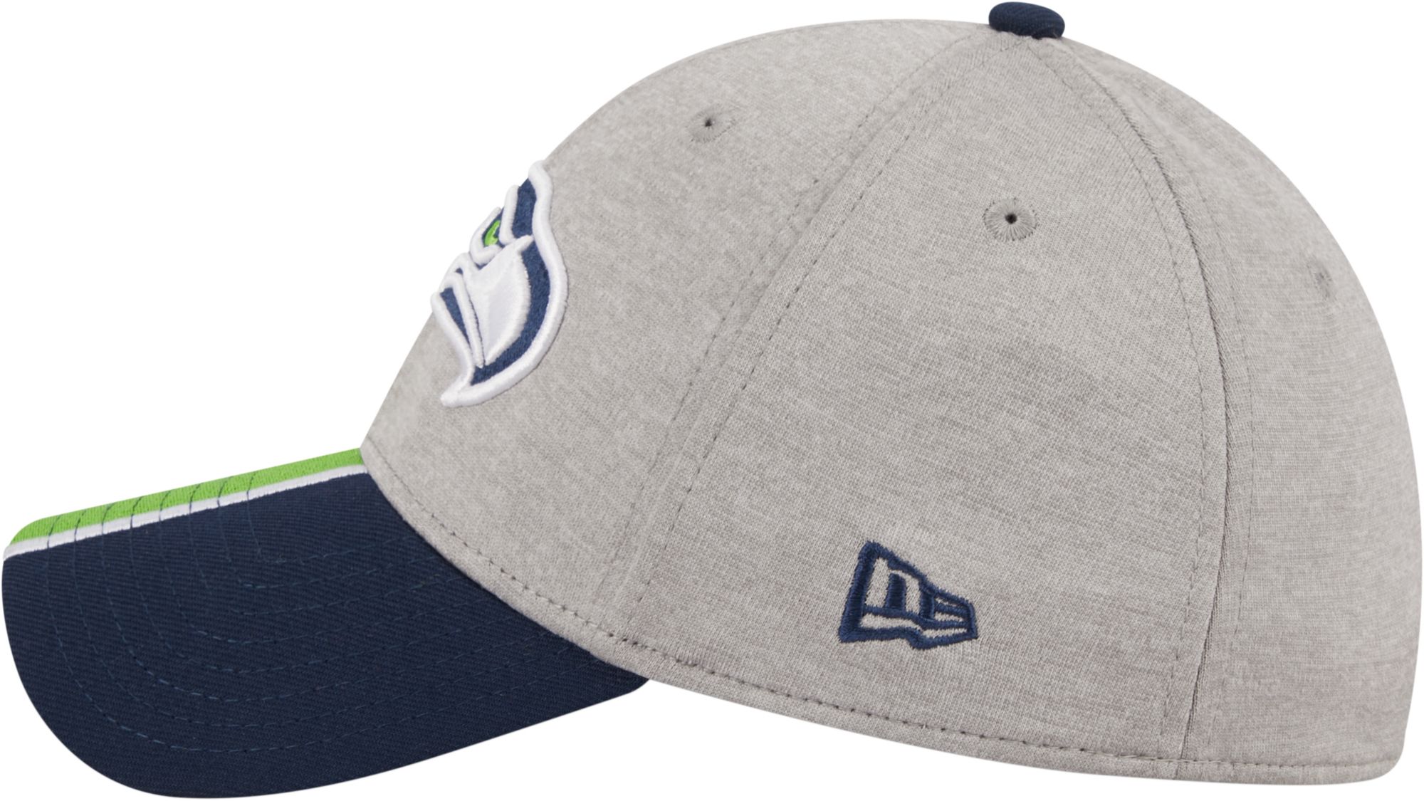 New Era Men's Seattle Seahawks Stripe Grey 39Thirty Stretch Fit Hat