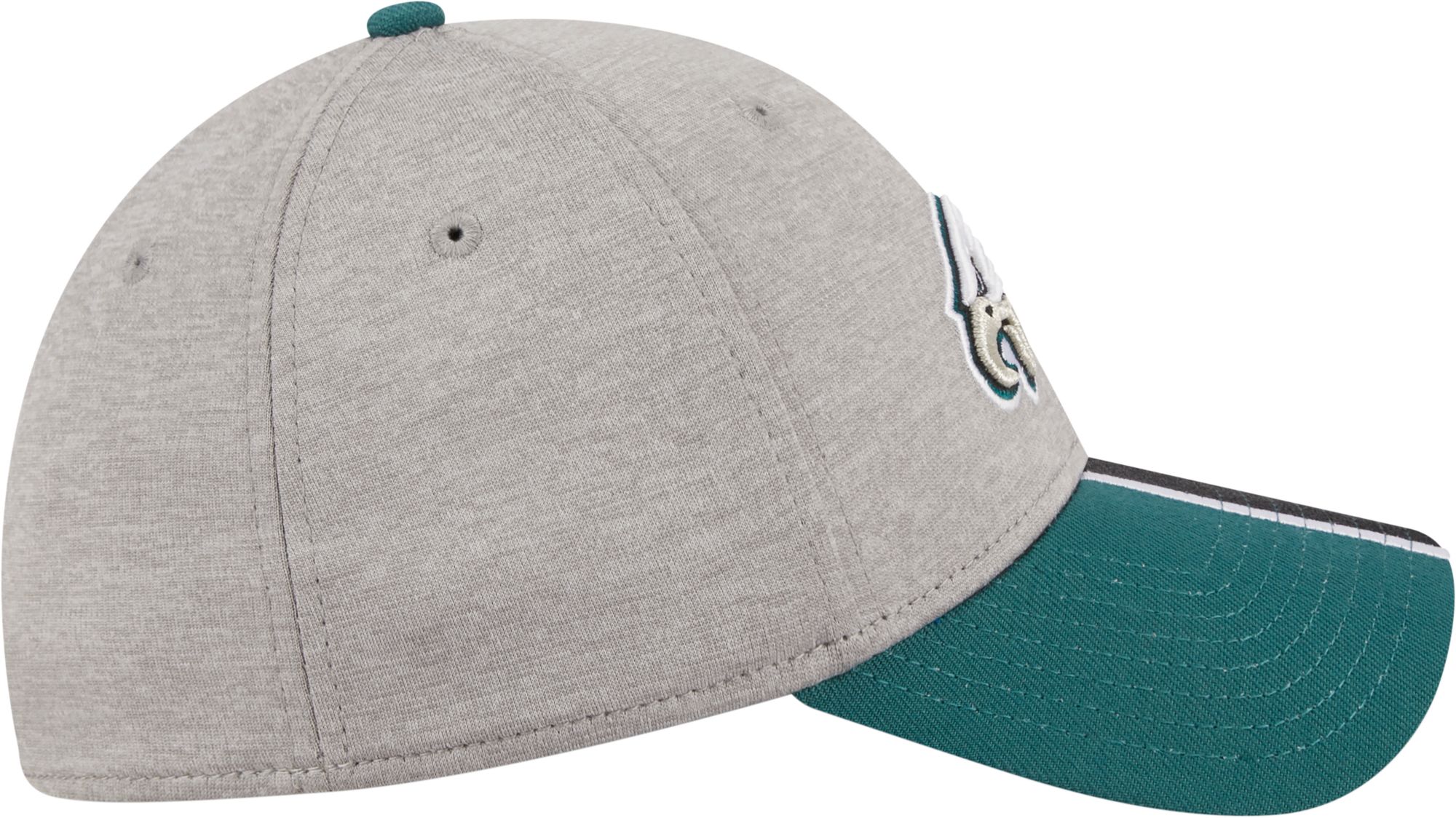 New Era Men's Philadelphia Eagles Stripe Grey 39Thirty Stretch Fit Hat