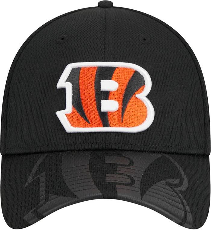 New Era Men's Cincinnati Bengals Top Visor 39Thirty Black Stretch Fit Hat