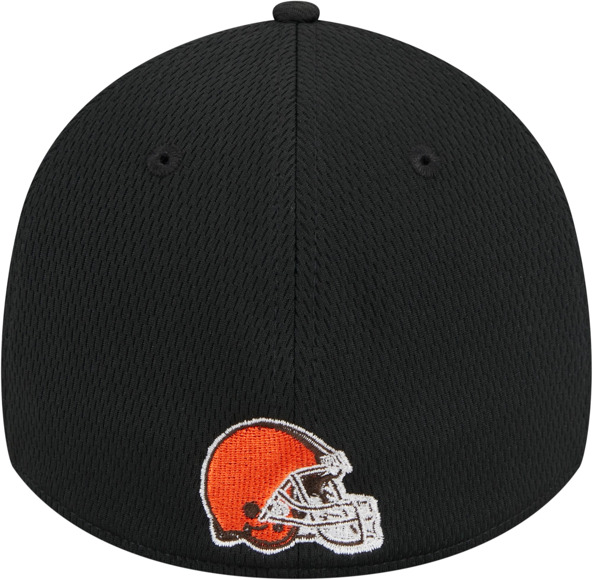 New Era Men's Cleveland Browns Top Visor 39Thirty Black Stretch Fit Hat