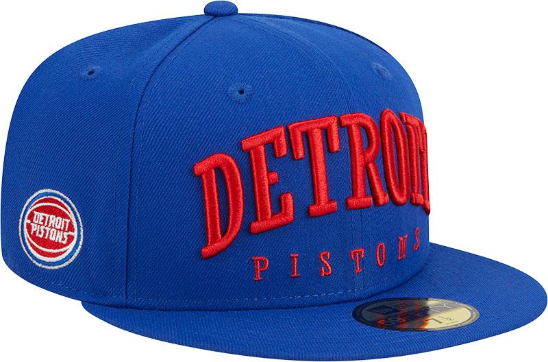 New Era Adult Detroit Pistons Text 59Fifty Hat