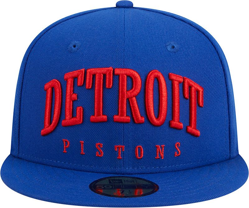 New Era Adult Detroit Pistons Text 59Fifty Hat