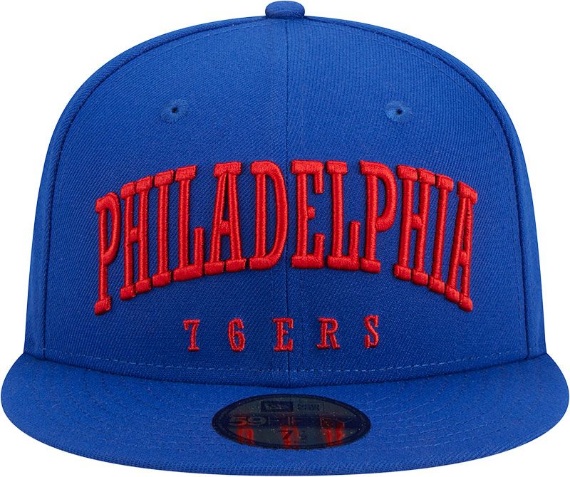 New Era Adult Philadelphia 76ers Text 59Fifty Hat